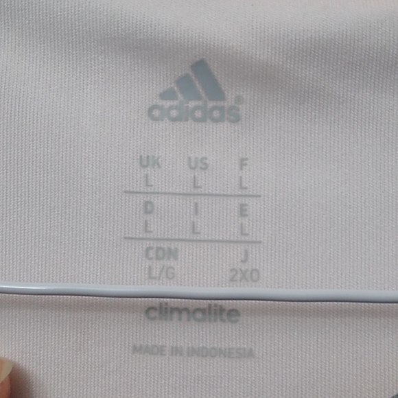 🎉HP🎉Adidas Men's Climalite Emid Crew Tee 3 Stripe F48847, White, L, NWT - Picture 4 of 6